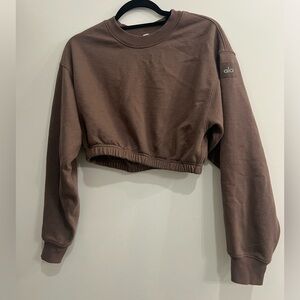 Alo Yoga Devotion Crew Neck Cropped Pullover